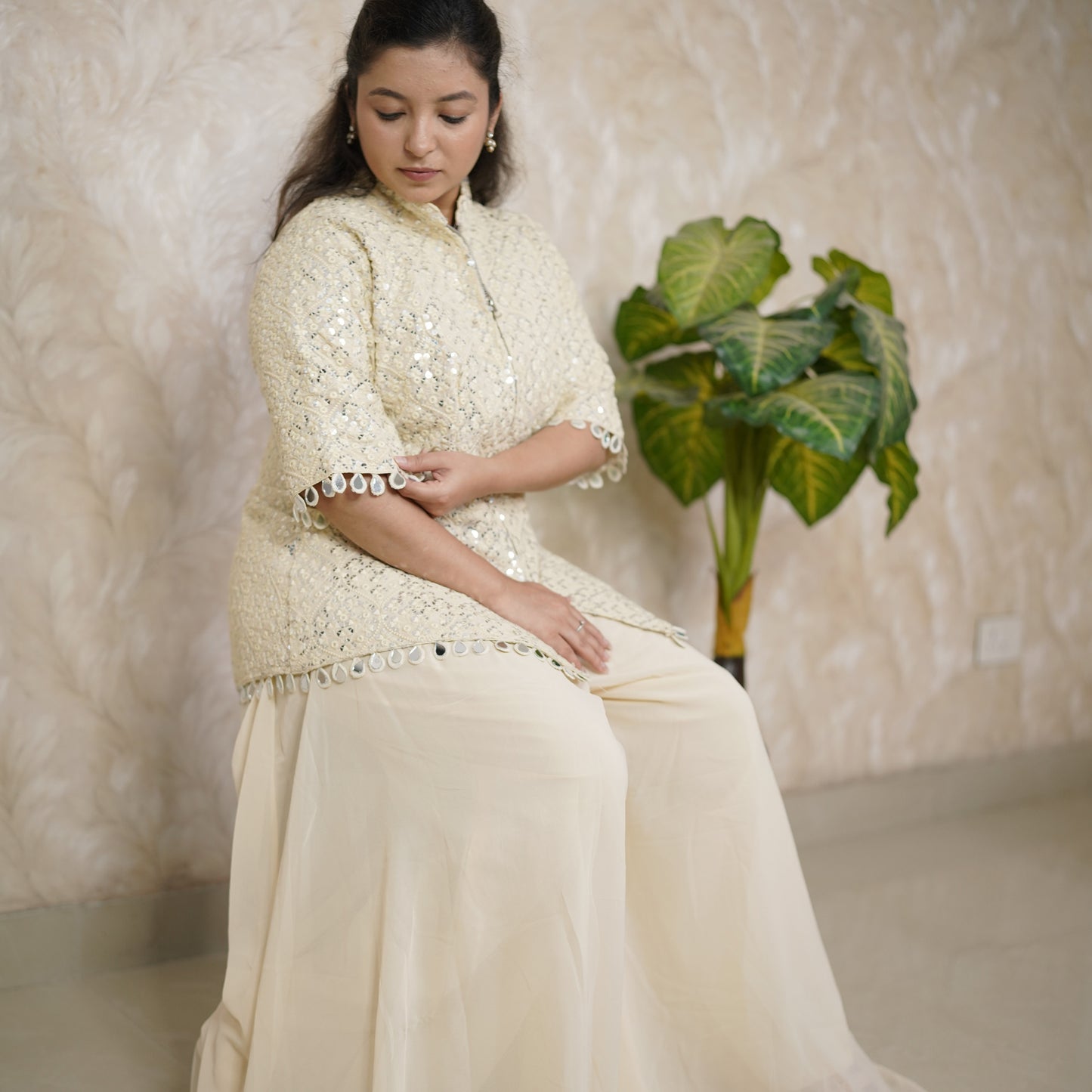 Jacket Style Palazzo Set