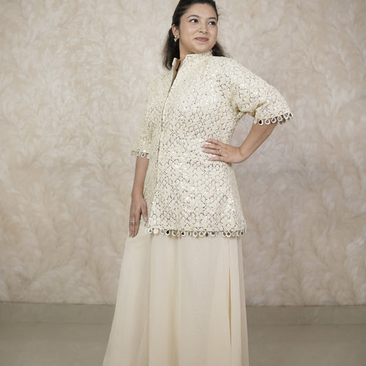 Jacket Style Palazzo Set