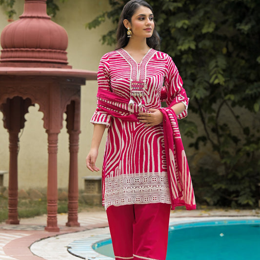 Printed Farsi Salwar Suit Set