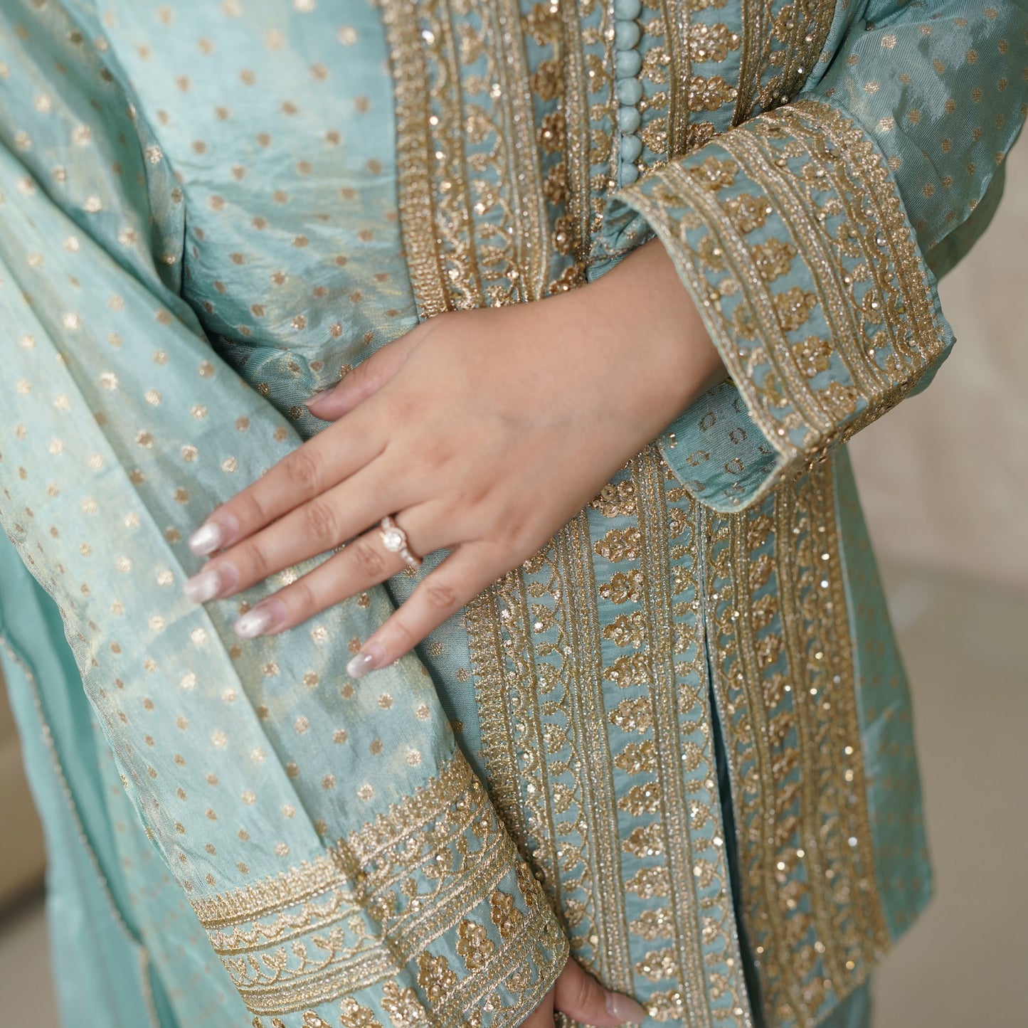 Straight Cut Kurti With Sharara Suit