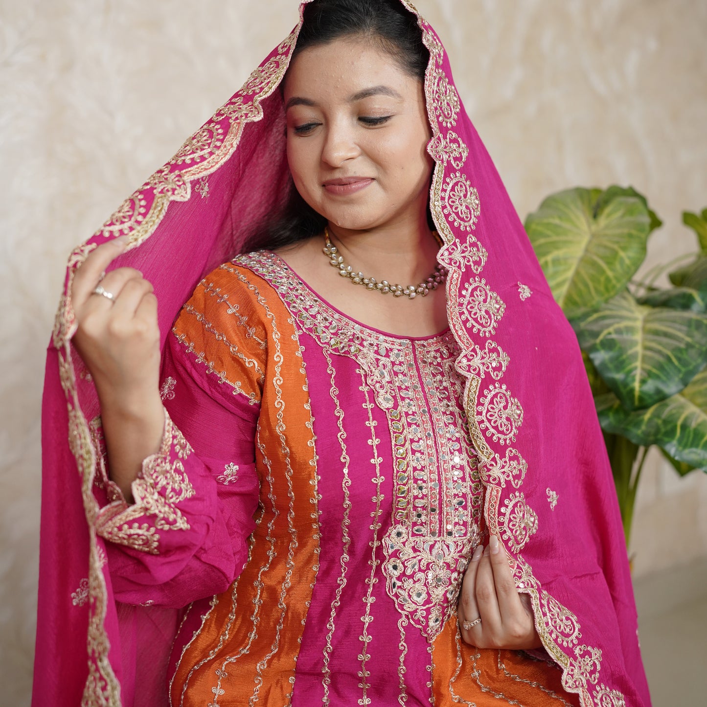 Mehfil Anarkali Palazzo Suit Set