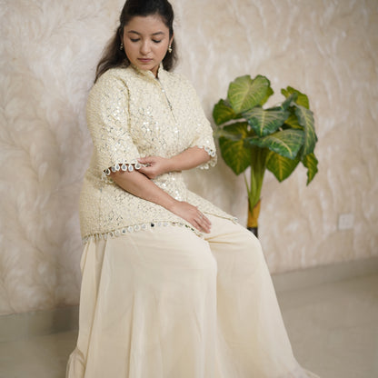 Jacket Style Palazzo Set