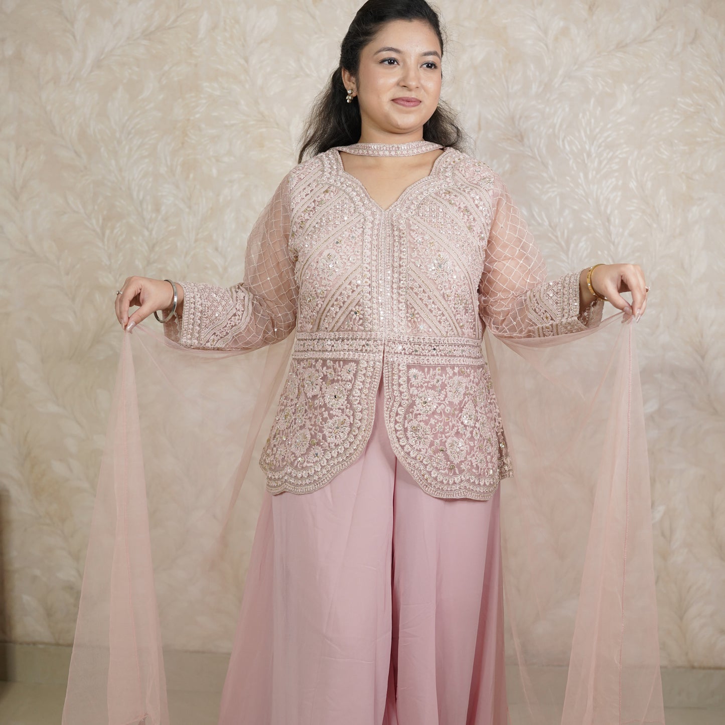 Peplum With Wide Palazzo Pant