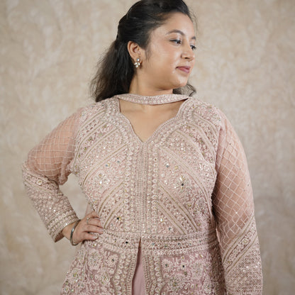 Peplum With Wide Palazzo Pant