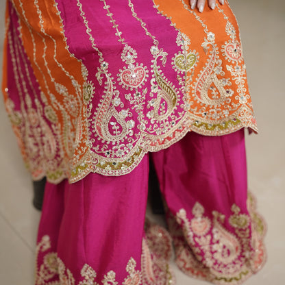 Mehfil Anarkali Palazzo Suit Set